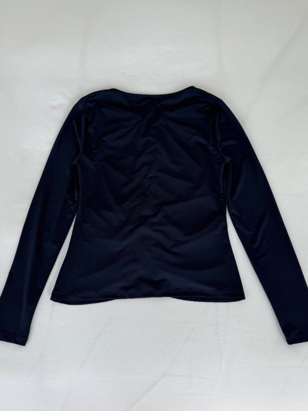 Veronica Beard "Roque" Stretch Jersey Top | Size 4 | Navy Blue - Picture 4 of 10
